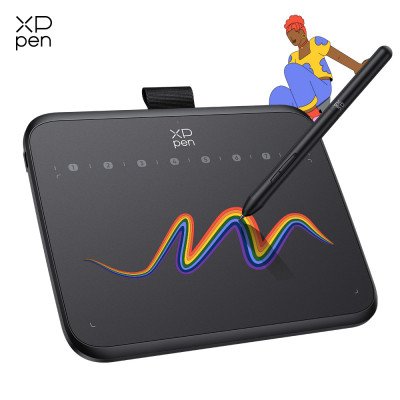 لوح رسومي XPPen Deco 640 بـ 16 ألف مستوى ضغط، مساحة رسم 16×9 سم مع 8 أزرار و60 درجة إمالة لألعاب OSU، متوافق مع أندرويد وويندوز وماك